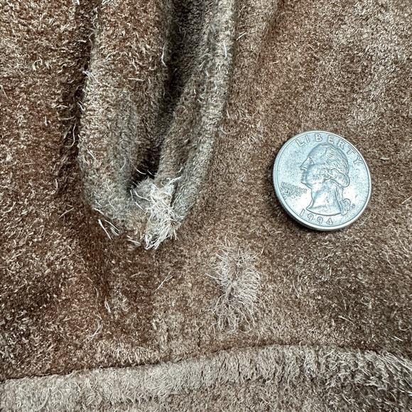 VTG Midwest Traders Leather Suede Bomber Jacket Men Large Sherpa Lined Flight - Picture 8 of 12